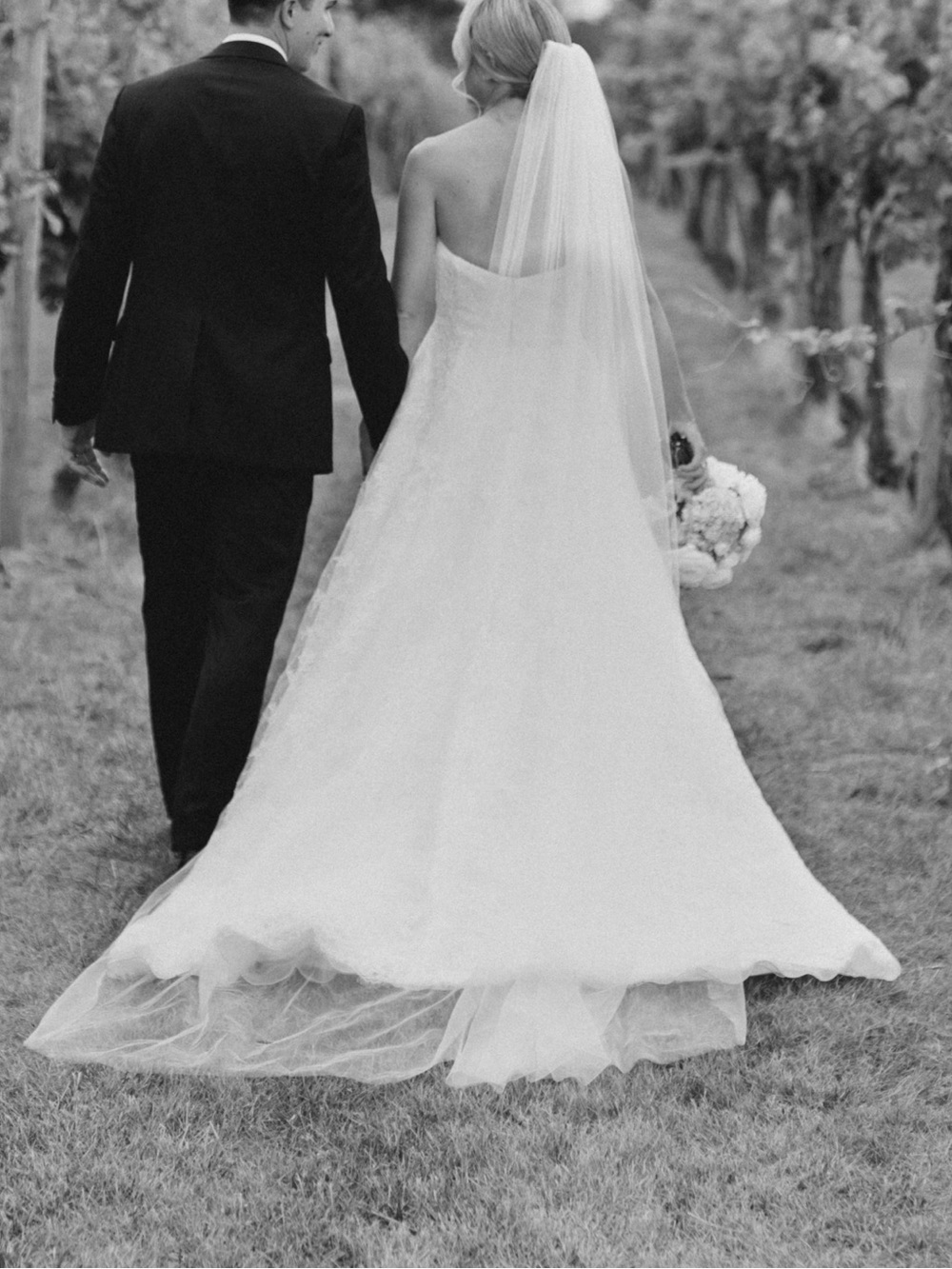 BHLDN Ivory Lace Sheath Bridal Gown with Veil - Picture 2 of 3
